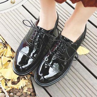 Genuine Leather Lace-up Oxford