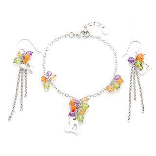 Angels Heart Bracelet And Earrings Set