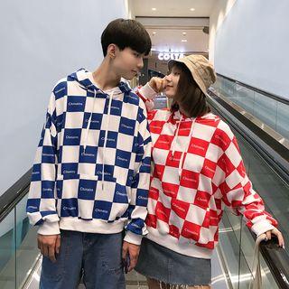 Couple Matching Check Hoodie