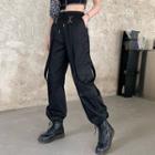 Cropped Tank Top / High-waist Cargo Pants