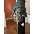 Pocket-detail Duckdown Padded Jacket