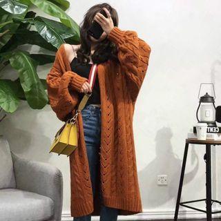 Plain Cable Knitted Coat