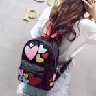 Heart Applique Nylon Backpack