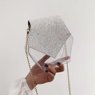 Glitter Transparent Plastic Crossbody Bag