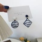 Sterling Silver Two Tone Ear Stud / Clip-on Earring