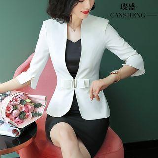Set: 3/4-sleeve Blazer + Mini Pencil Skirt