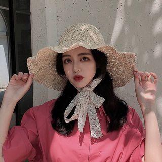 Straw Sun Hat Straw Sun Hat - Beige - One Size