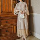 3/4-sleeve Qipao Dress / Sleeveless Dress