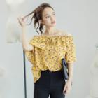 Boatneck Chiffon Top