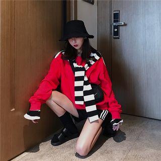 Mock-two Striped Loose-fit Pullover