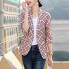 3/4-sleeve Print Blazer