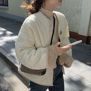 Two-way Lambswool Panel Cotton Jacket
