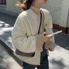 Two-way Lambswool Panel Cotton Jacket