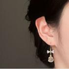 Bow Rhinestone Faux Gemstone Alloy Dangle Earring