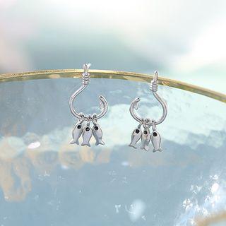 Fish Earring 1 Pair - Silver - One Size
