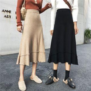 High-waist Frill Trim Skirt