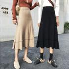 High-waist Frill Trim Skirt