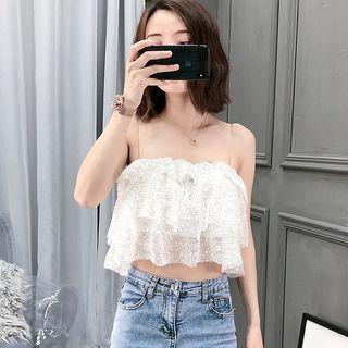 Sequined Tube Top White - One Size