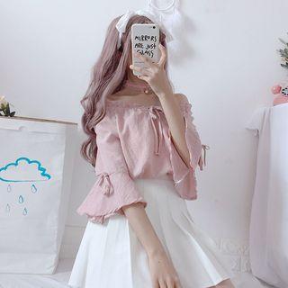 Boatneck Gingham Blouse