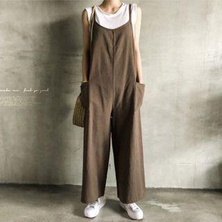 Cropped Wide-leg Jumper Pants / Tank Top / Set