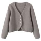 Single-breasted V-neck Jacket