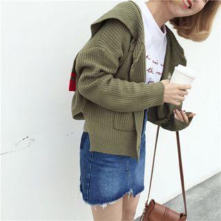 Embroidered Distressed Cardigan