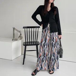 Patterned Wide-leg Sweatpants