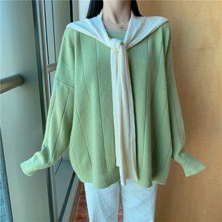 Set: Knit Shawl + Ribbed Sweater