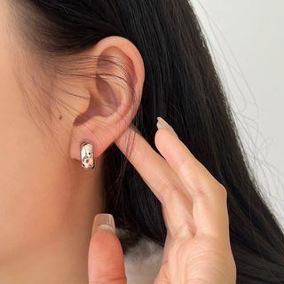 Sterling Silver Hoop Earrings Silver - One Size
