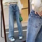 High-waist Cutout Loose-fit Jeans