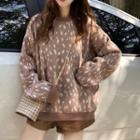 Round-neck Leopard Sweater