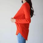 Curvy Dip-back Ribbed T-shirt