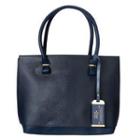 Two-tone Panel Tote Navy - One Size