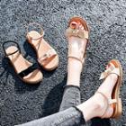 Faux Leather Bow Sandals