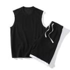 Plain Knit Tank Top / Shorts