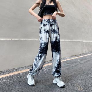 Tie-dye Print High Waist Sweatpants