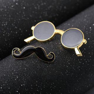 Mustache / Sunglasses Collar Pin