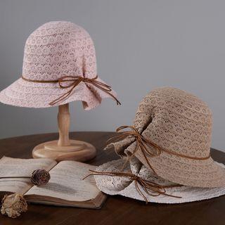 Bow-accent Lace Sun Hat