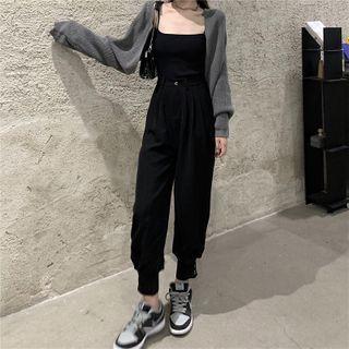 Plain Cardigan / Camisole Top / Dress Pants