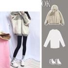 Hooded Zip Fleece Jacket / Long-sleeve T-shirt / Set