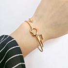 Alloy Knot & Arrow Open Bangle Gold - One Size