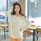 V-neck Pointelle Knit Top