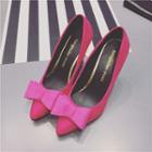Bow Accent Pointed Pumps