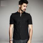 Mock Two-piece Linen Shirt