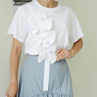 Ribbon Embellished T-shirt