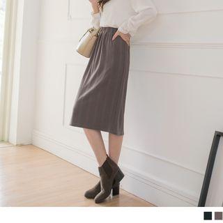 Elastic Band Knit Skirt