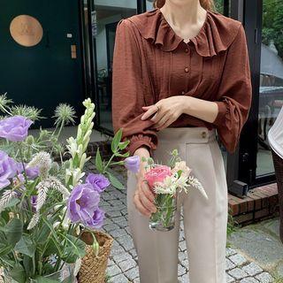 Frilled-detail Seam-detail Blouse
