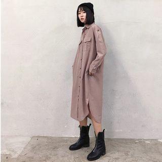 Drop-shoulder Shirt Jacket