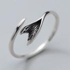 Mermaid Tail Sterling Silver Open Ring Silver - One Size