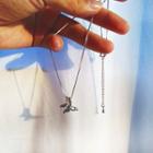 Alloy Whale Tail Pendant Necklace 1 Piece - Necklace - One Size